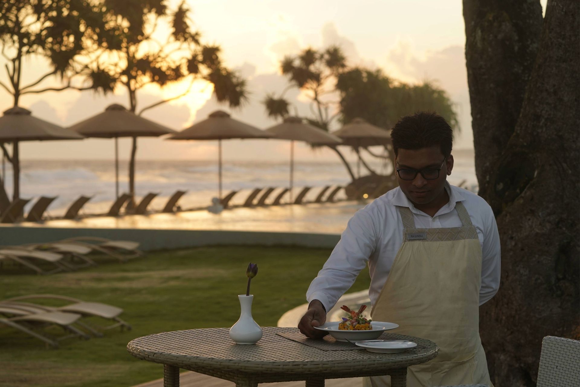 Coastal dining at The Fortress Resort and Spa in Koggala near Galle